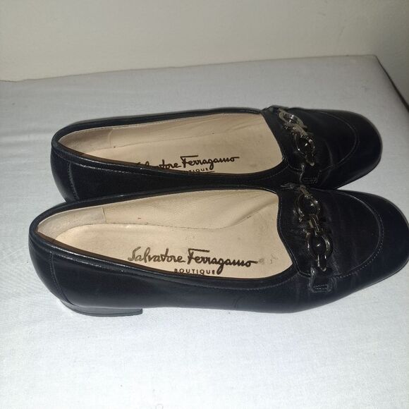 Salvatore Ferragamo Women's Black Loafers Size 5‎ - Picture 8 of 11